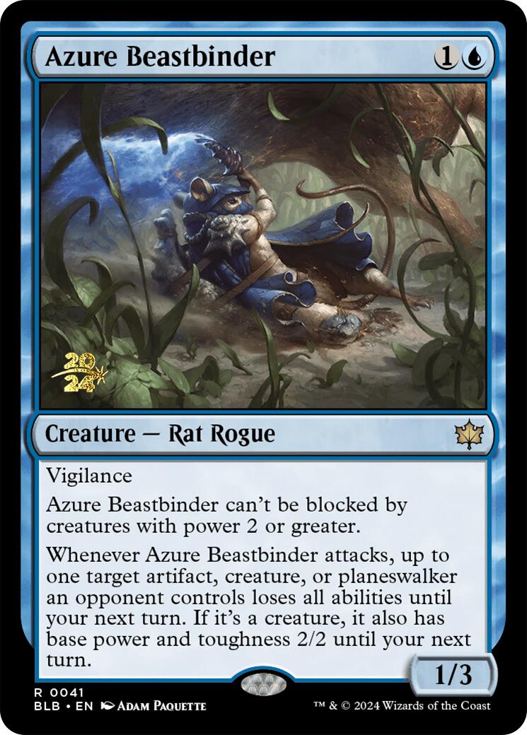 Azure Beastbinder [Bloomburrow Prerelease Promos] | Card Merchant Takapuna