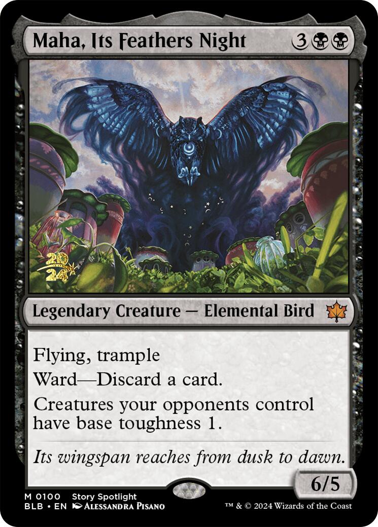 Maha, Its Feather Night [Bloomburrow Prerelease Promos] | Card Merchant Takapuna