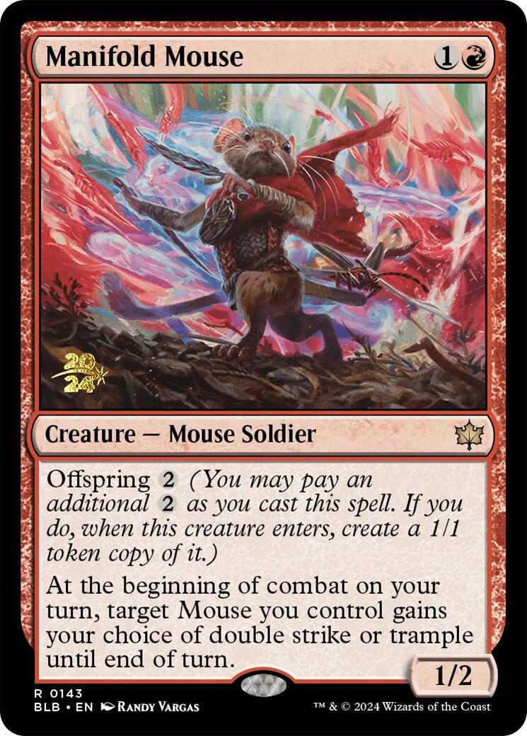 Manifold Mouse [Bloomburrow Prerelease Promos] | Card Merchant Takapuna