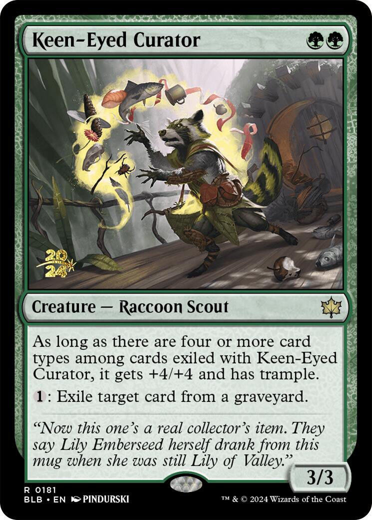 Keen-Eyed Curator [Bloomburrow Prerelease Promos] | Card Merchant Takapuna