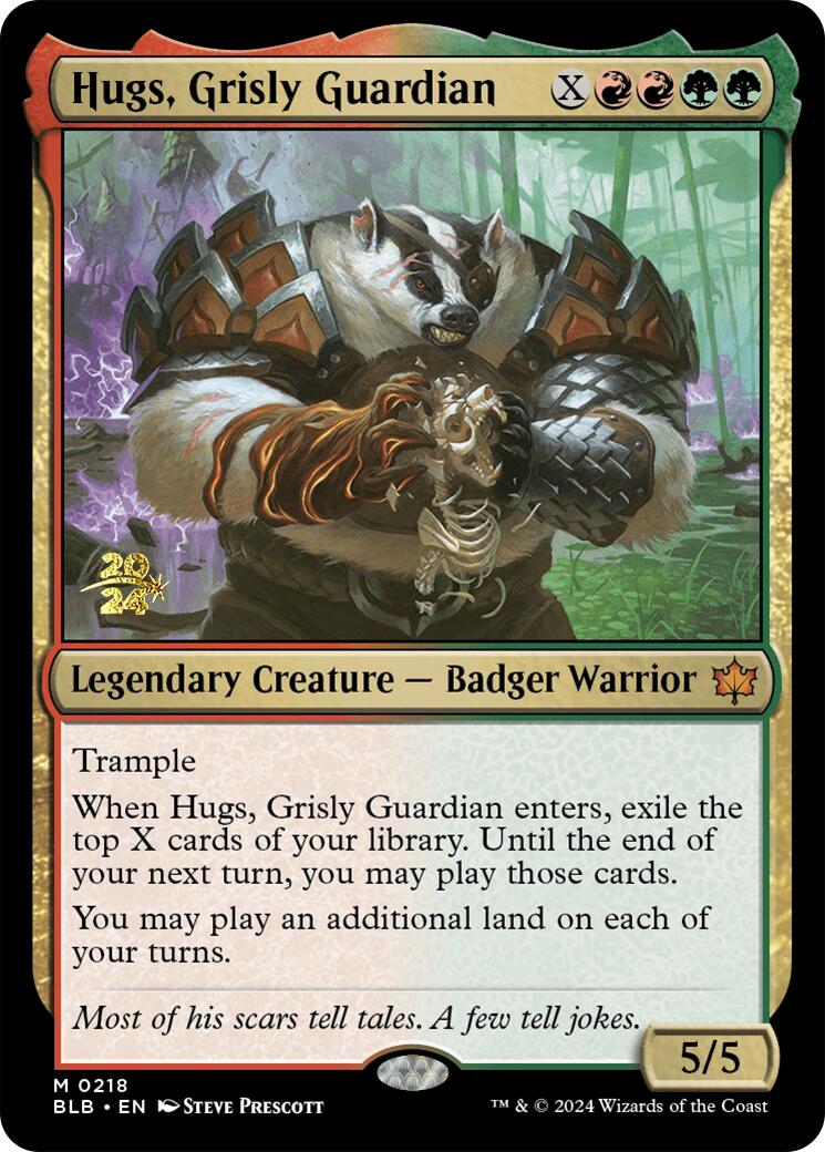 Hugs, Grisly Guardian [Bloomburrow Prerelease Promos] | Card Merchant Takapuna