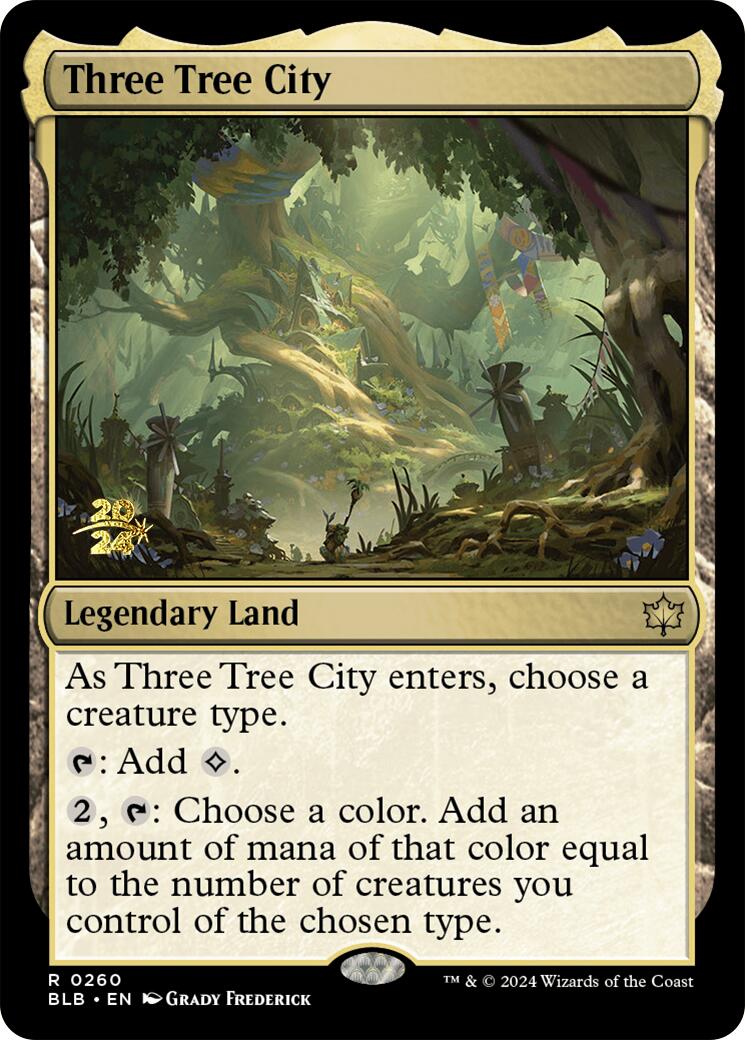 Three Tree City [Bloomburrow Prerelease Promos] | Card Merchant Takapuna