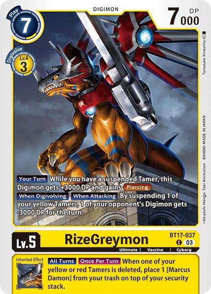 RizeGreymon [BT17-037] [Secret Crisis] | Card Merchant Takapuna