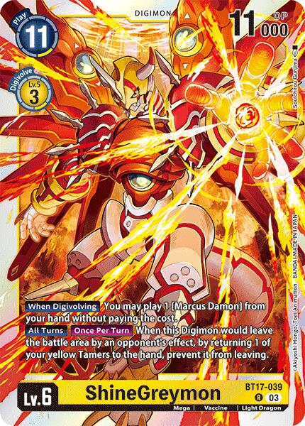 ShineGreymon [BT17-039] [Secret Crisis] | Card Merchant Takapuna