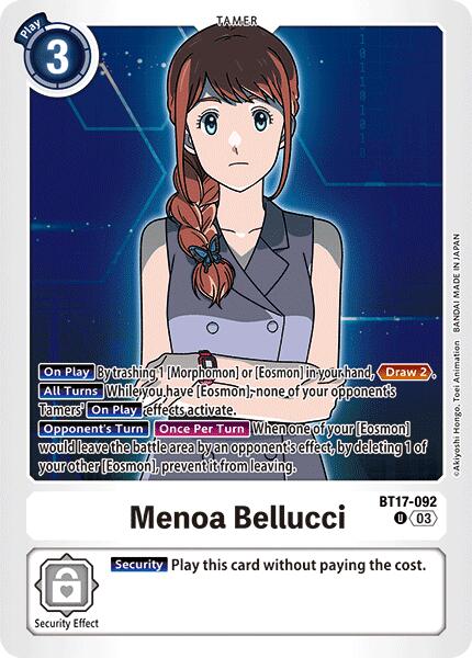 Menoa Bellucci [BT17-092] [Secret Crisis] | Card Merchant Takapuna