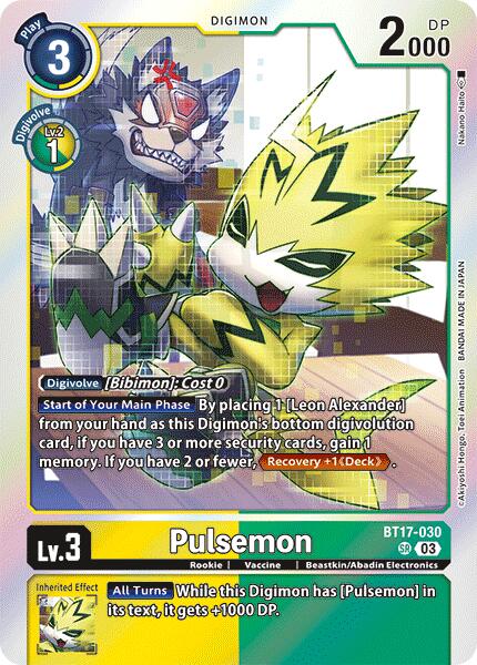 Pulsemon [BT17-030] [Secret Crisis] | Card Merchant Takapuna