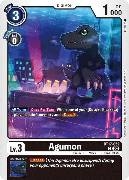 Agumon [BT17-052] - BT17-052 [Secret Crisis] | Card Merchant Takapuna