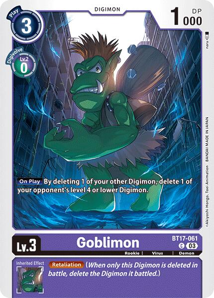 Goblimon [BT17-061] [Secret Crisis] | Card Merchant Takapuna