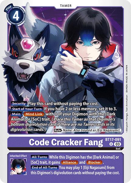 Code Cracker Fang [BT17-091] [Secret Crisis] | Card Merchant Takapuna