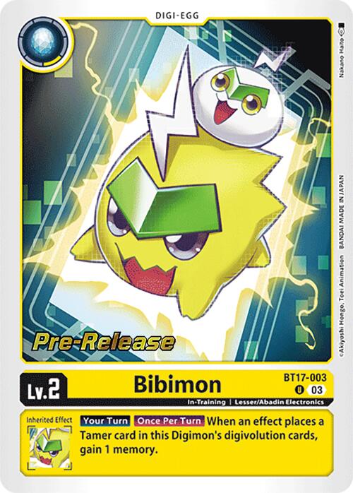 Bibimon [BT17-003] [Secret Crisis Pre-Release Cards] | Card Merchant Takapuna