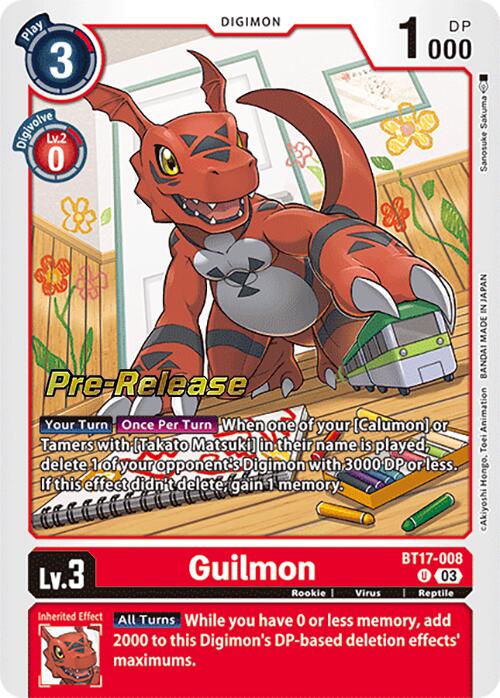 Guilmon [BT17-008] [Secret Crisis Pre-Release Cards] | Card Merchant Takapuna