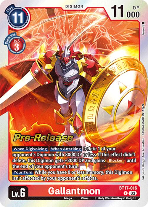 Gallantmon [BT17-016] [Secret Crisis Pre-Release Cards] | Card Merchant Takapuna