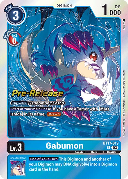 Gabumon [BT17-019] [Secret Crisis Pre-Release Cards] | Card Merchant Takapuna