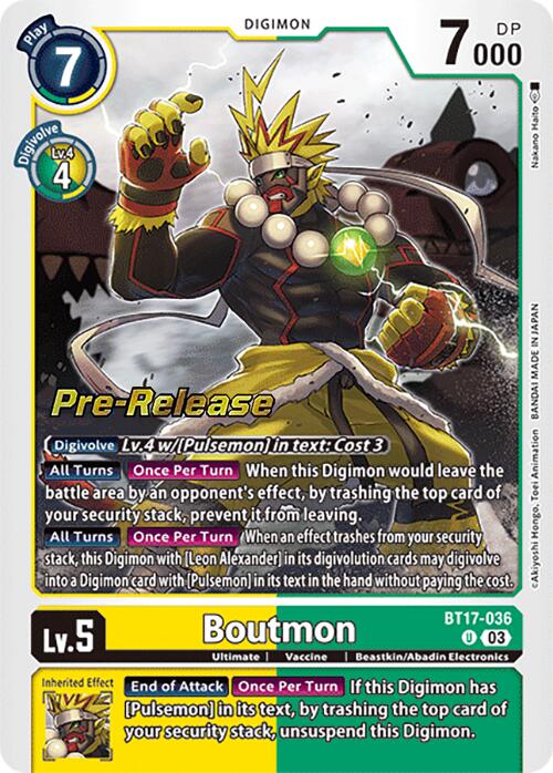 Boutmon [BT17-036] [Secret Crisis Pre-Release Cards] | Card Merchant Takapuna