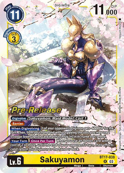 Sakuyamon [BT17-038] [Secret Crisis Pre-Release Cards] | Card Merchant Takapuna