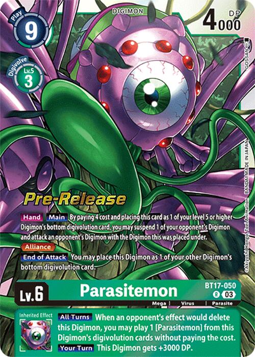 Parasitemon [BT17-050] [Secret Crisis Pre-Release Cards] | Card Merchant Takapuna