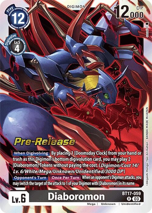 Diaboromon [BT17-059] [Secret Crisis Pre-Release Cards] | Card Merchant Takapuna