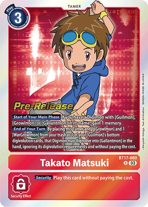 Takato Matsuki [BT17-080] [Secret Crisis Pre-Release Cards] | Card Merchant Takapuna