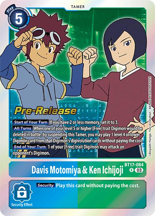 Davis Motomiya & Ken Ichijoji [BT17-084] [Secret Crisis Pre-Release Cards] | Card Merchant Takapuna