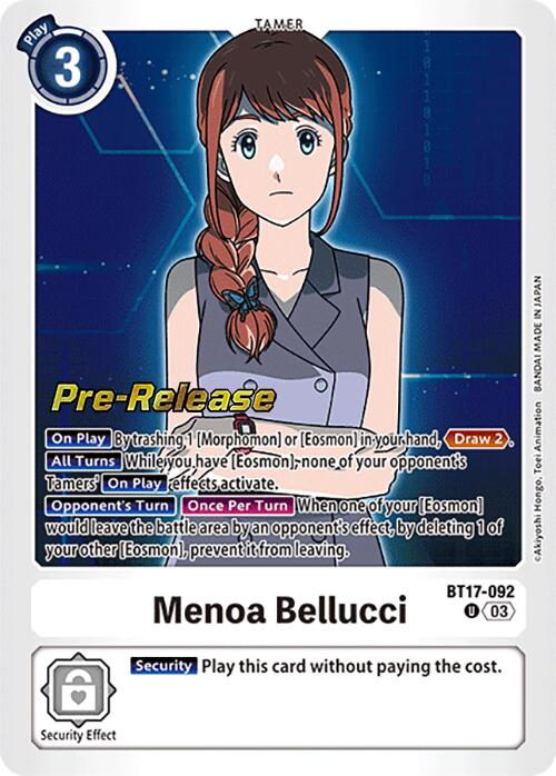 Menoa Bellucci [BT17-092] [Secret Crisis Pre-Release Cards] | Card Merchant Takapuna