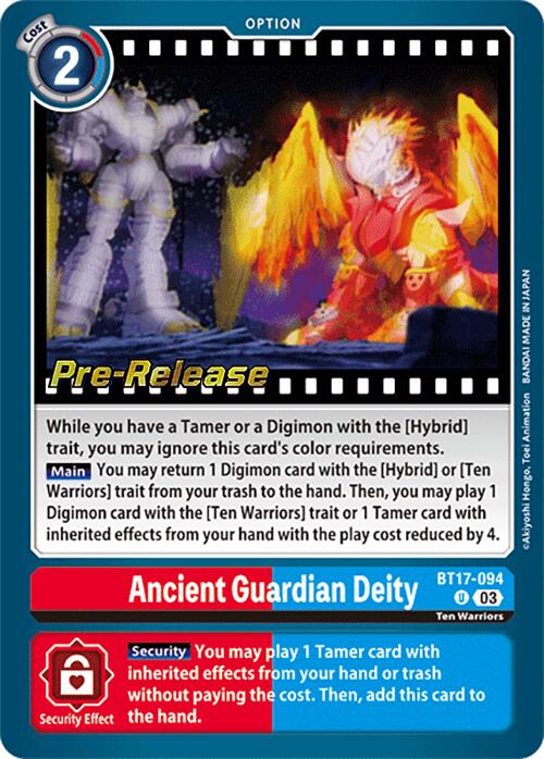 Ancient Guardian Deity [BT17-094] [Secret Crisis Pre-Release Cards] | Card Merchant Takapuna