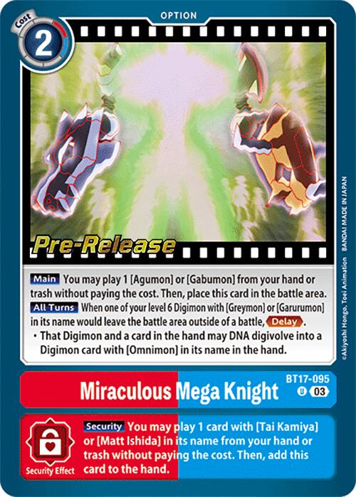 Miraculous Mega Knight [BT17-095] [Secret Crisis Pre-Release Cards] | Card Merchant Takapuna