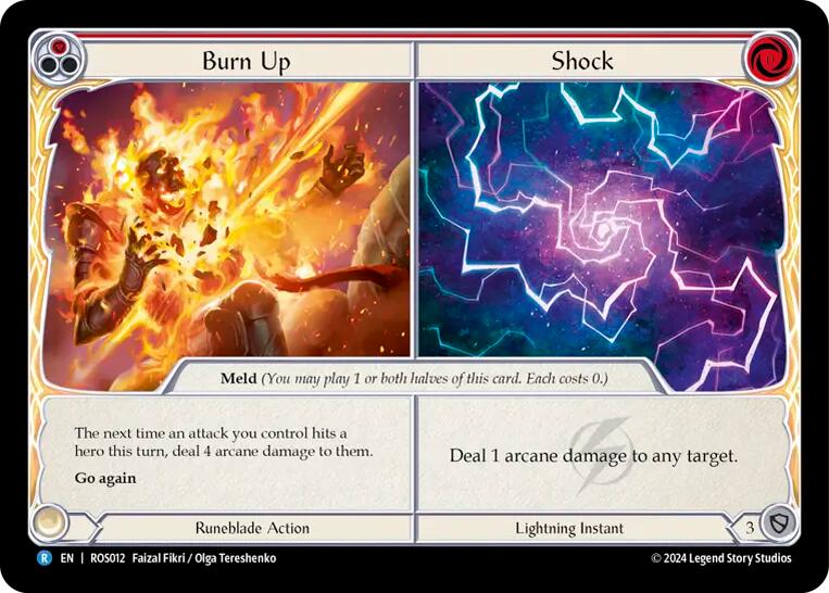 Burn Up // Shock [ROS012] (Rosetta)  Rainbow Foil | Card Merchant Takapuna