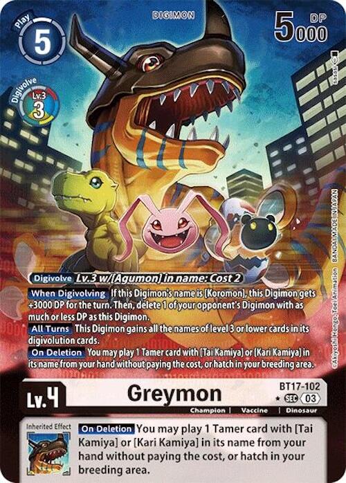 Greymon [BT17-102] (Alternate Art) [Secret Crisis] | Card Merchant Takapuna