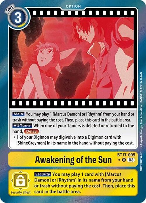 Awakening of the Sun [BT17-099] (Secret Crisis: Movie Memorial Pack) [Secret Crisis] | Card Merchant Takapuna