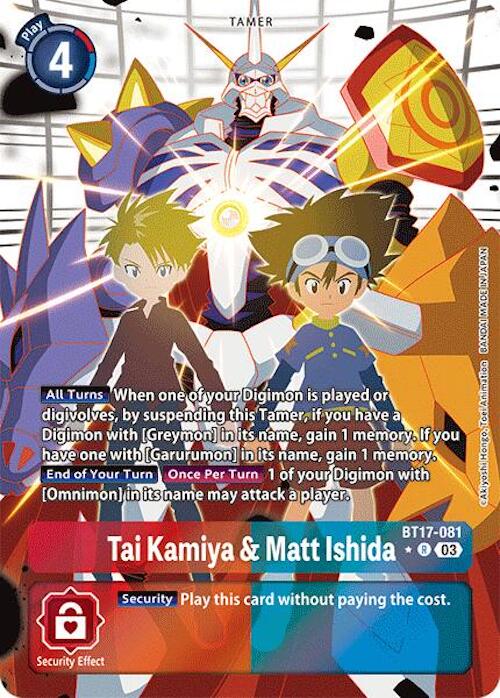 Tai Kamiya & Matt Ishida [BT17-081] (Alternate Art) [Secret Crisis] | Card Merchant Takapuna