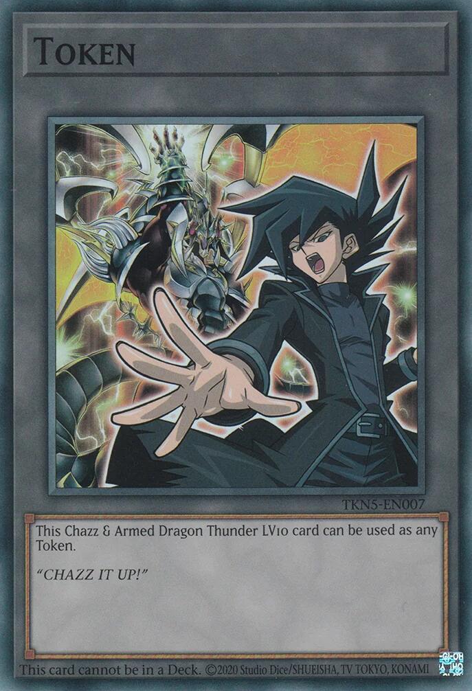 Token: Chazz & Armed Dragon Thunder LV10 [TKN5-EN007] Super Rare | Card Merchant Takapuna