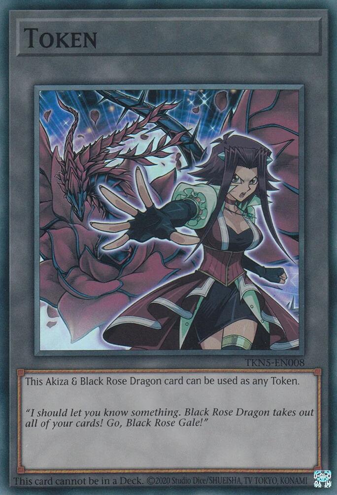 Token: Akiza & Black Rose Dragon [TKN5-EN008] Super Rare | Card Merchant Takapuna