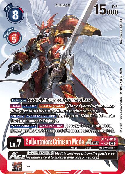 Gallantmon: Crimson Mode ACE [BT17-018] (Alternate Art) [Secret Crisis] | Card Merchant Takapuna