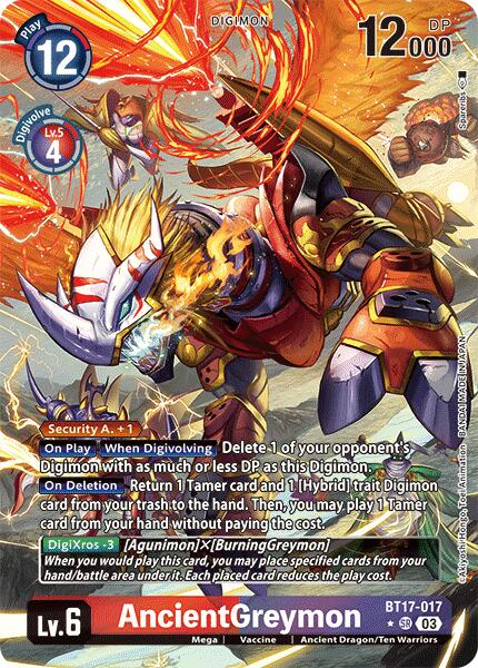 AncientGreymon [BT17-017] (Alternate Art) [Secret Crisis] | Card Merchant Takapuna