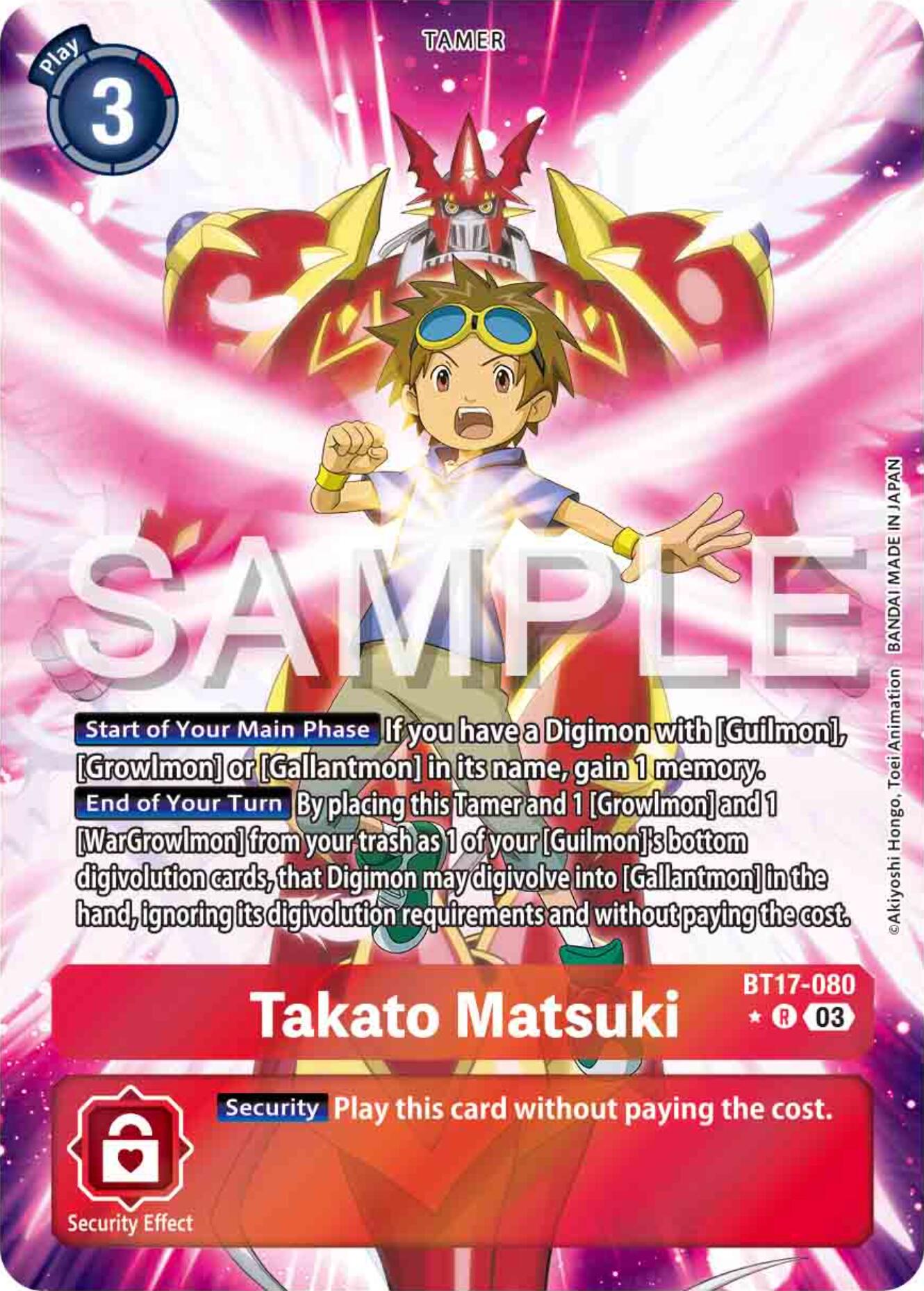 Takato Matsuki [BT17-080] (Alternate Art) [Secret Crisis] | Card Merchant Takapuna