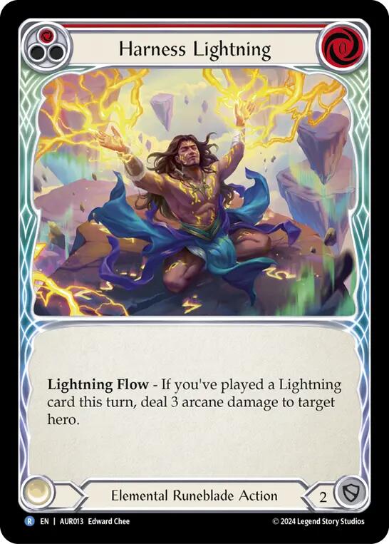 Harness Lightning (Red) [AUR013] (1st Strike) | Card Merchant Takapuna