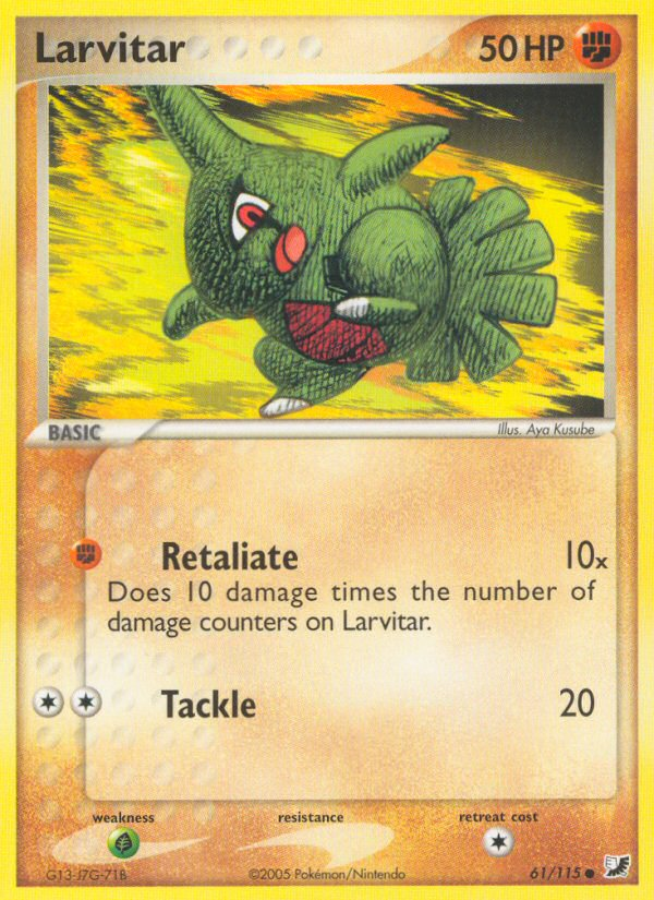 Larvitar (61/115) [EX: Unseen Forces] | Card Merchant Takapuna