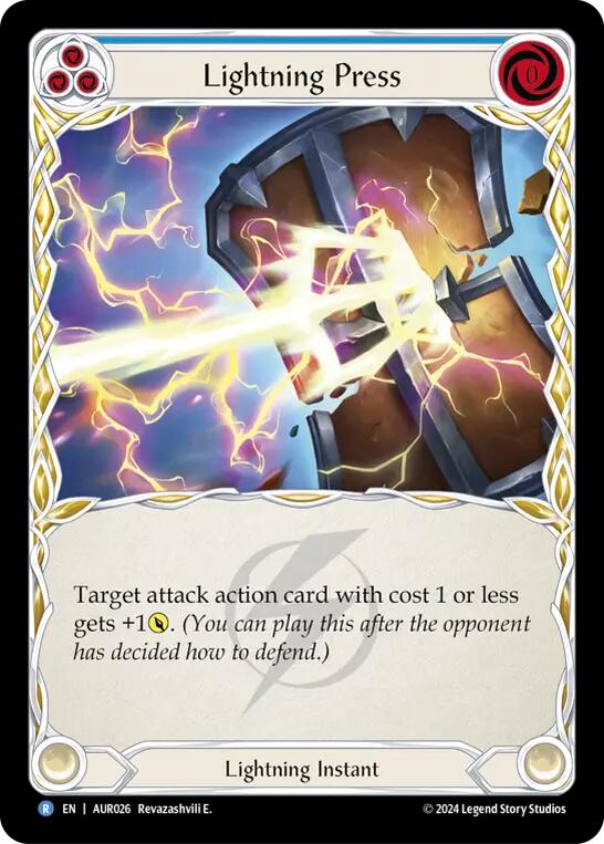 Lightning Press [AUR026] (1st Strike) | Card Merchant Takapuna