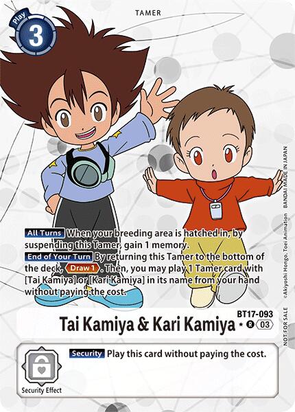 Tai Kamiya & Kari Kamiya [BT17-093] (Alternate Art) [Secret Crisis] | Card Merchant Takapuna