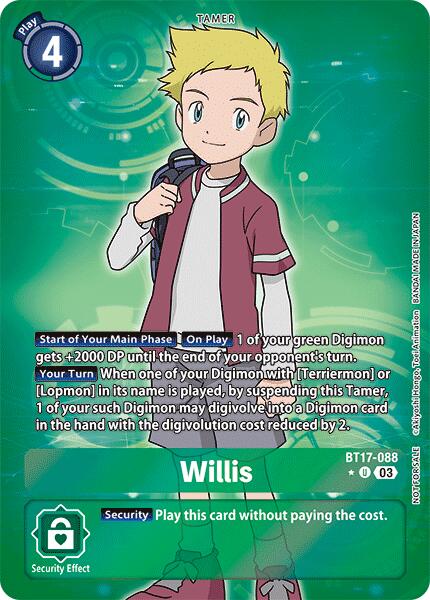 Willis [BT17-088] (Box Promotion Pack: Secret Crisis) [Secret Crisis] | Card Merchant Takapuna