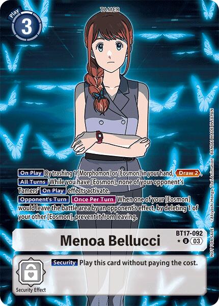 Menoa Bellucci [BT17-092] (Box Promotion Pack: Secret Crisis) [Secret Crisis] | Card Merchant Takapuna