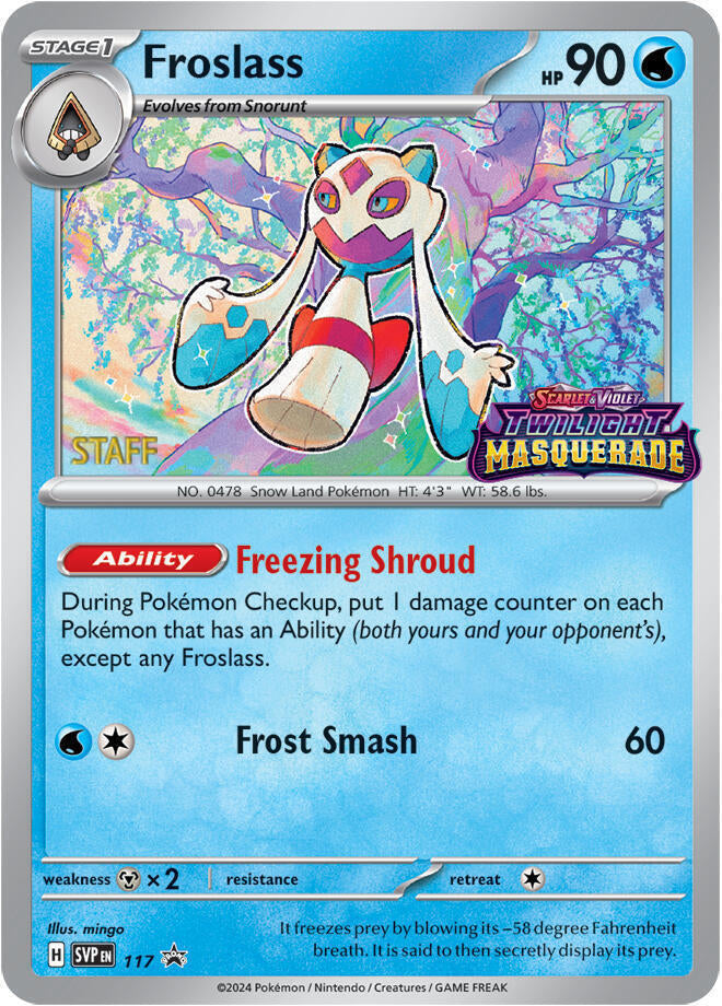 Froslass (117) (Staff) [Scarlet & Violet: Black Star Promos] | Card Merchant Takapuna