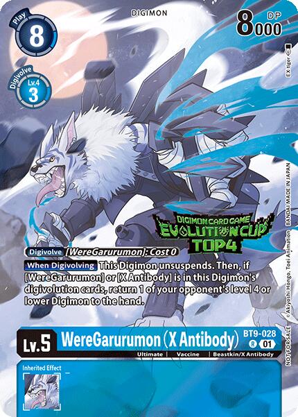 WereGarurumon (X Antibody) [BT9-028] (2024 Evolution Cup Top 4) [X Record Promos] | Card Merchant Takapuna