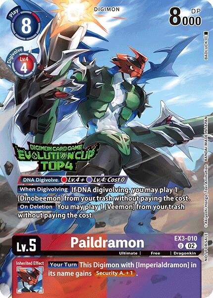 Paildramon [EX3-010] (2024 Evolution Cup Top 4) [Draconic Roar] | Card Merchant Takapuna