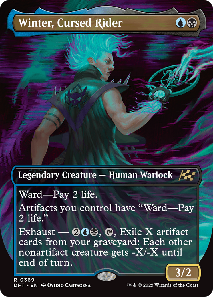 Winter, Cursed Rider (Borderless) [Aetherdrift] | Card Merchant Takapuna