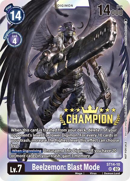 Beelzemon: Blast Mode [ST14-10] (Digimon 3-On-3 Champion) [Starter Deck: Beelzemon Advanced Deck Set] | Card Merchant Takapuna