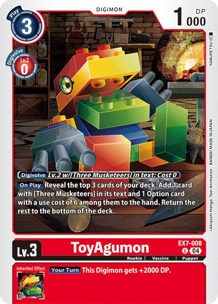 ToyAgumon [EX7-008] - EX7-008 [Digimon LIBERATOR] | Card Merchant Takapuna