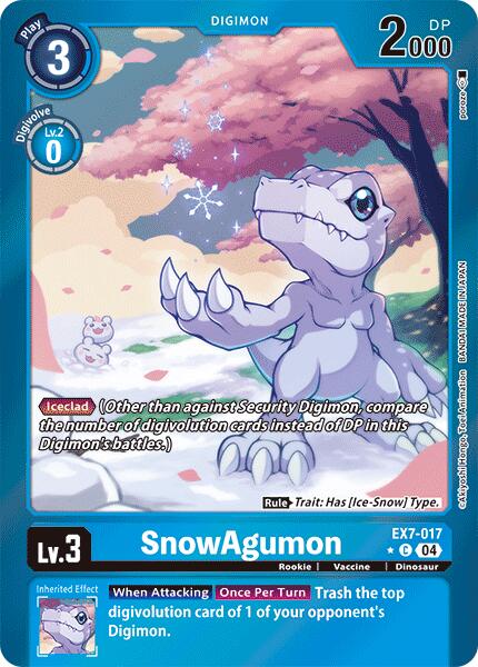 SnowAgumon [EX7-017] (Foil) [Digimon LIBERATOR] | Card Merchant Takapuna