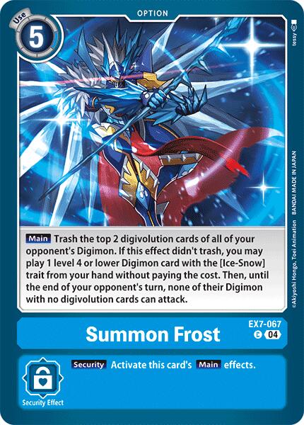 Summon Frost [EX7-067] [Digimon LIBERATOR] | Card Merchant Takapuna