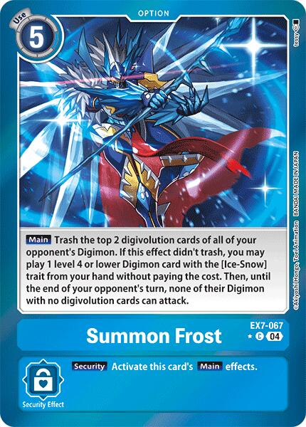 Summon Frost [EX7-067] (Foil) [Digimon LIBERATOR] | Card Merchant Takapuna